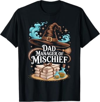 Father's Day Magical Dad Manager of Mischief Birthday Family T-Shirt