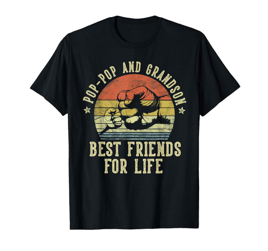 Pop-Pop and Grandson Best Friends for Life Funny Pop-Pop T-Shirt