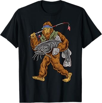 Catfishing Bigfoot Hunting Catfishermen T-Shirt