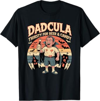 Funny Dadcula Halloween Dad Dracula Costume T-Shirt