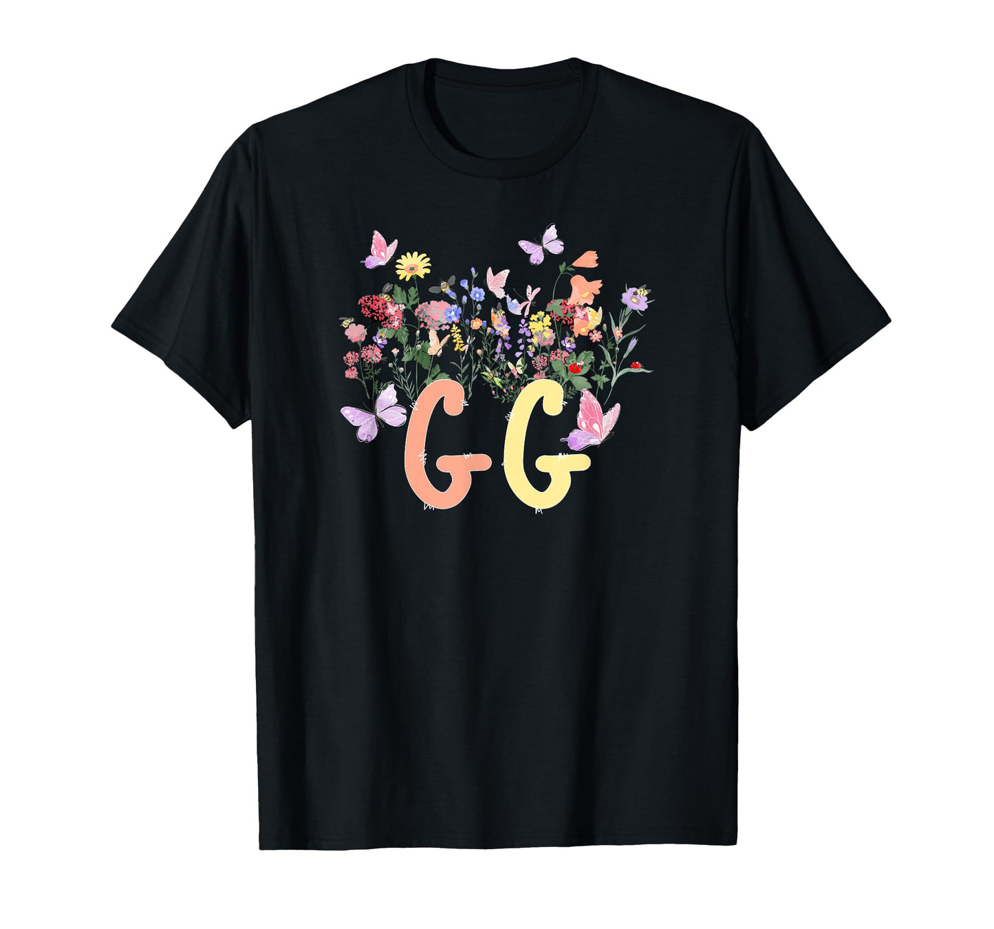 GG Flowers GG Grandmother GG Grandma T-Shirt