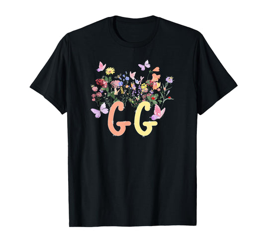 GG Flowers GG Grandmother GG Grandma T-Shirt