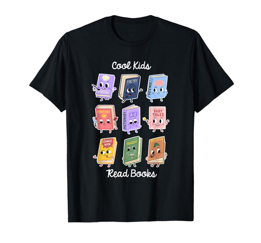 Cool Kids Read Books Apparel T-Shirt