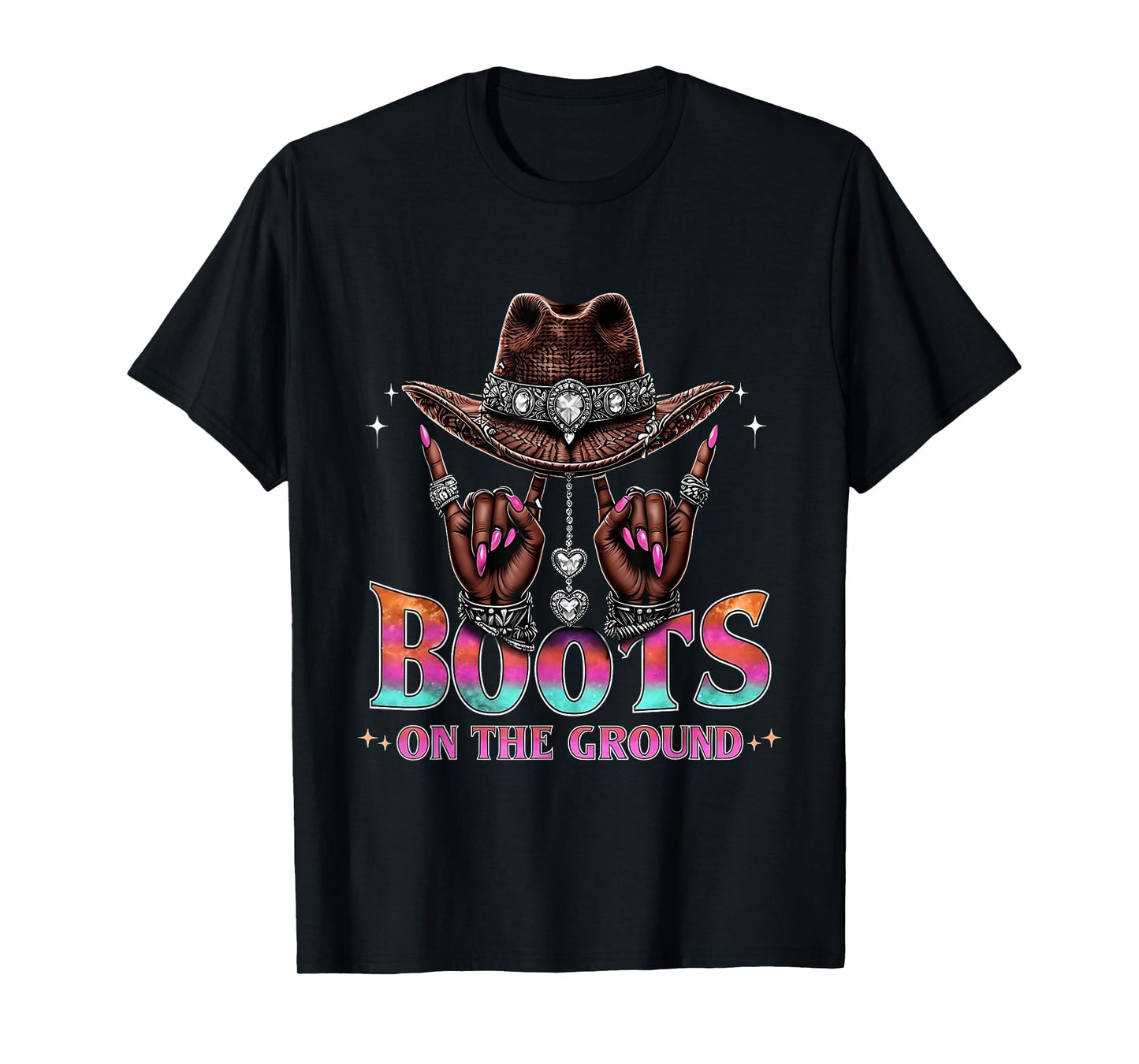 Cowgirl Linedance Boots On The Ground Boot Cowboy Western T-Shirt