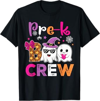 Funny Pre-K Boo Crew Teacher Kids Halloween Spooky Costume T-Shirt