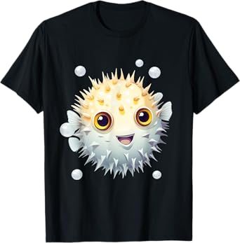 Cute Blowfish Easy Halloween Puffer Fish Costume Pufferfish T-Shirt