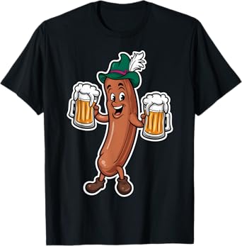 Oktoberfest Sausage Germany Lederhosen Bier Beer T-Shirt