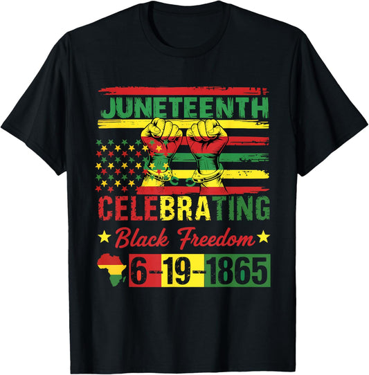 Juneteenth Flag Celebrating Black Freedom Juneteenth 1865 T-Shirt