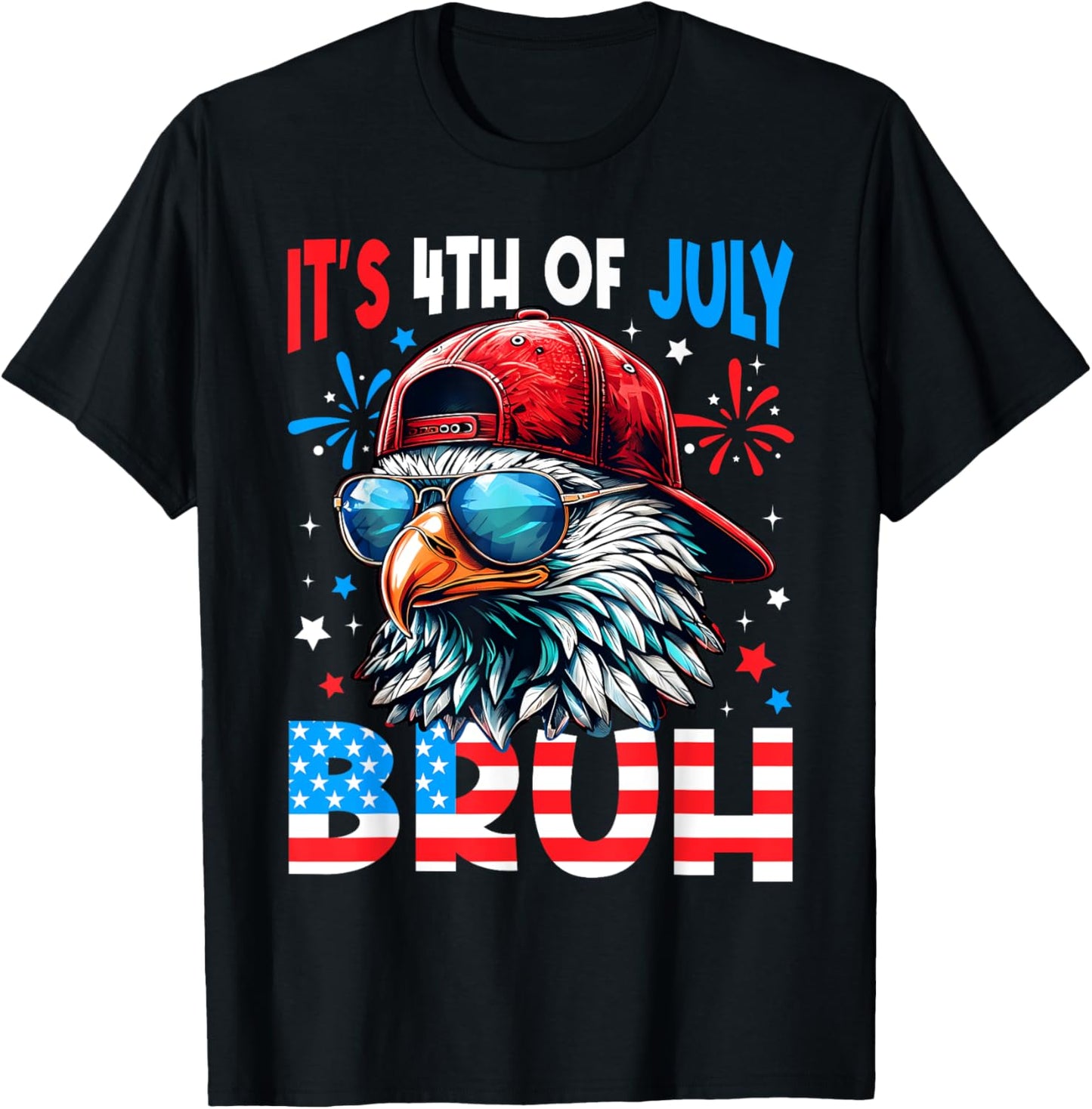 Bald Eagle Bruh 4th Of July Fourth July Men Boys Kids Meme T-Shirt