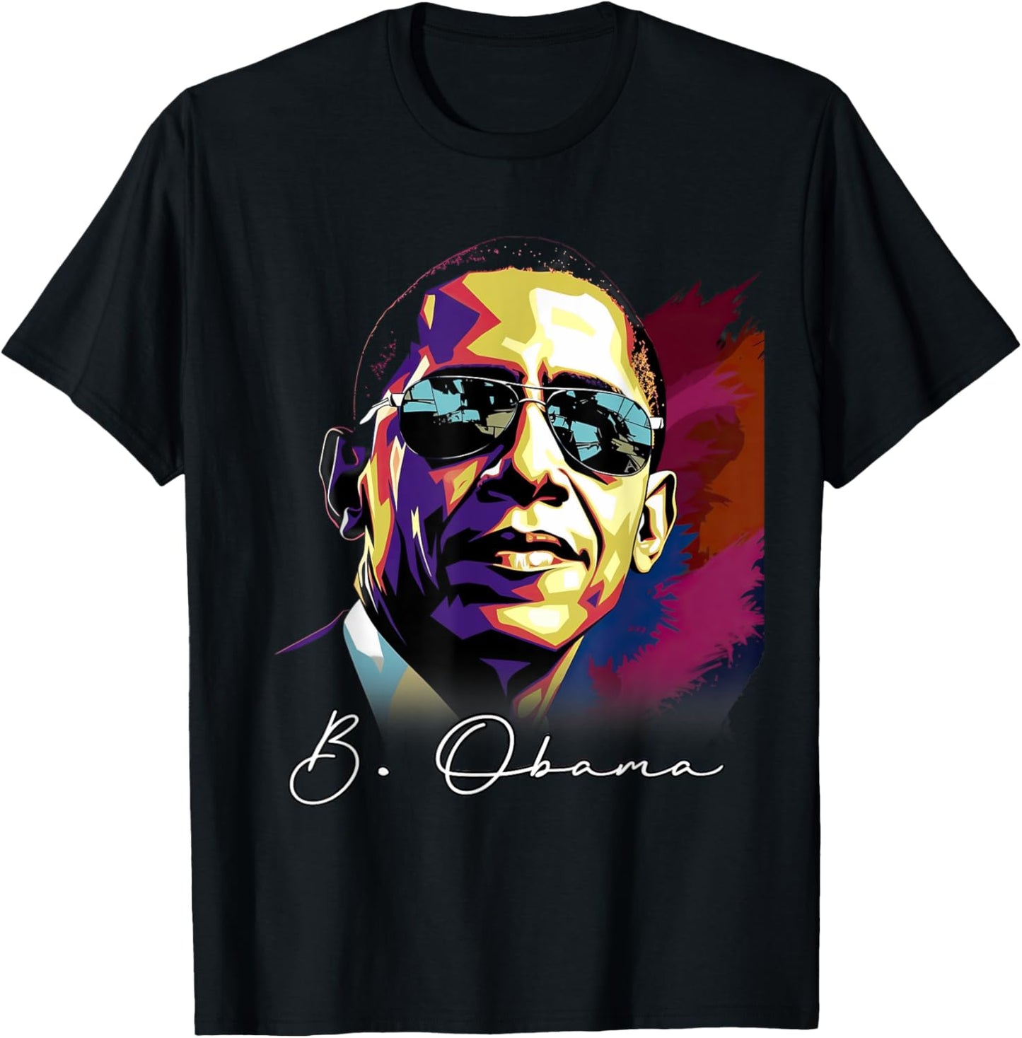 4th Of July Barack Obama President Portrait Patriotic T-Shirt