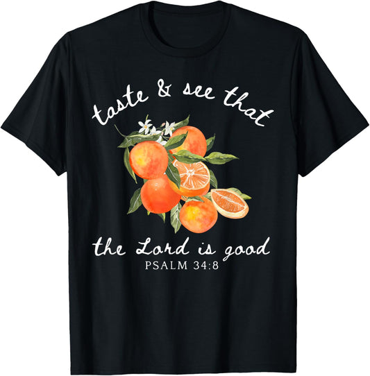 Christian Orange Fruit Flower Bible Verse Gardener Religions T-Shirt