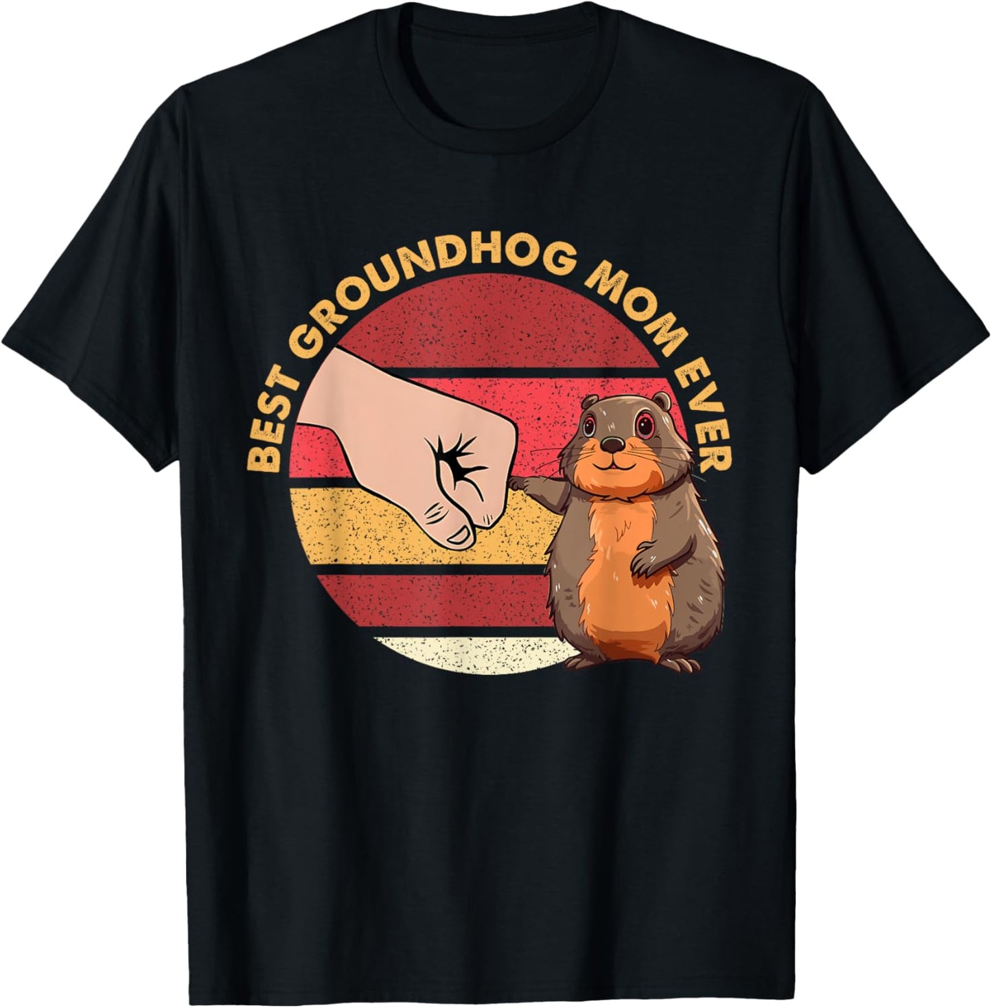 Best Groundhog Mom Ever Animal Lover Retro Women T-shirt by TeeBrew