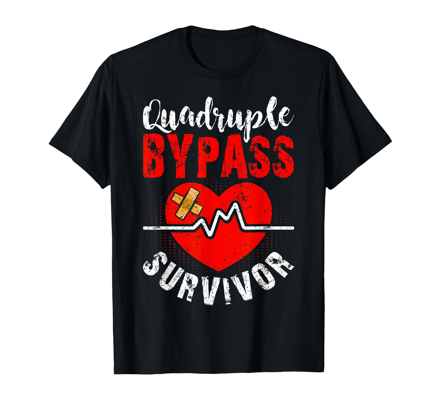 Quadruple Bypass Survivor Open Heart Surgery Gifts T-Shirt
