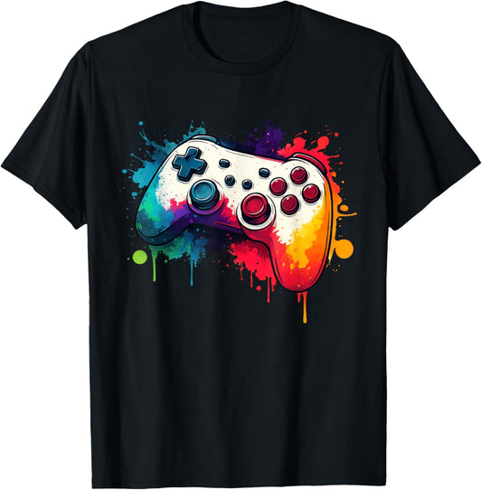 Control All The Things Video Game Controller Gamer Boys Men T-Shirt