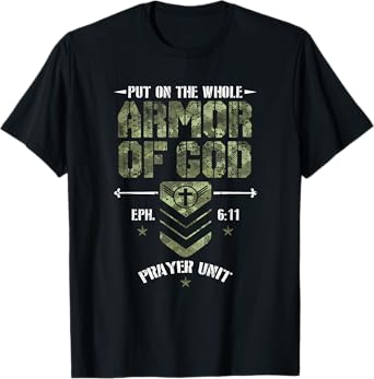 Camo Armor Of God Christians Religious Camouflage T-Shirt