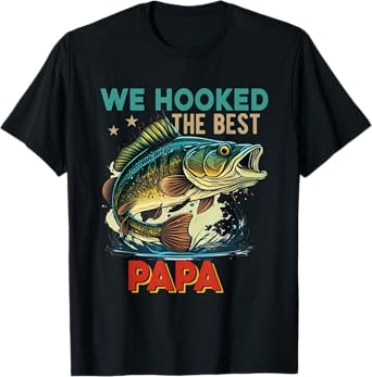 Vintage Retro We Hooked The Best Papa Father's Day Fisher T-Shirt