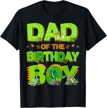 Mom And Dad Of The Birthday Boy Dinosaur Family Matching T-Shirt
