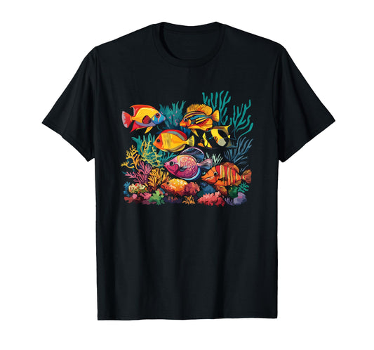 Colorful Fish Coral Reef Underwater Paradise T-Shirt
