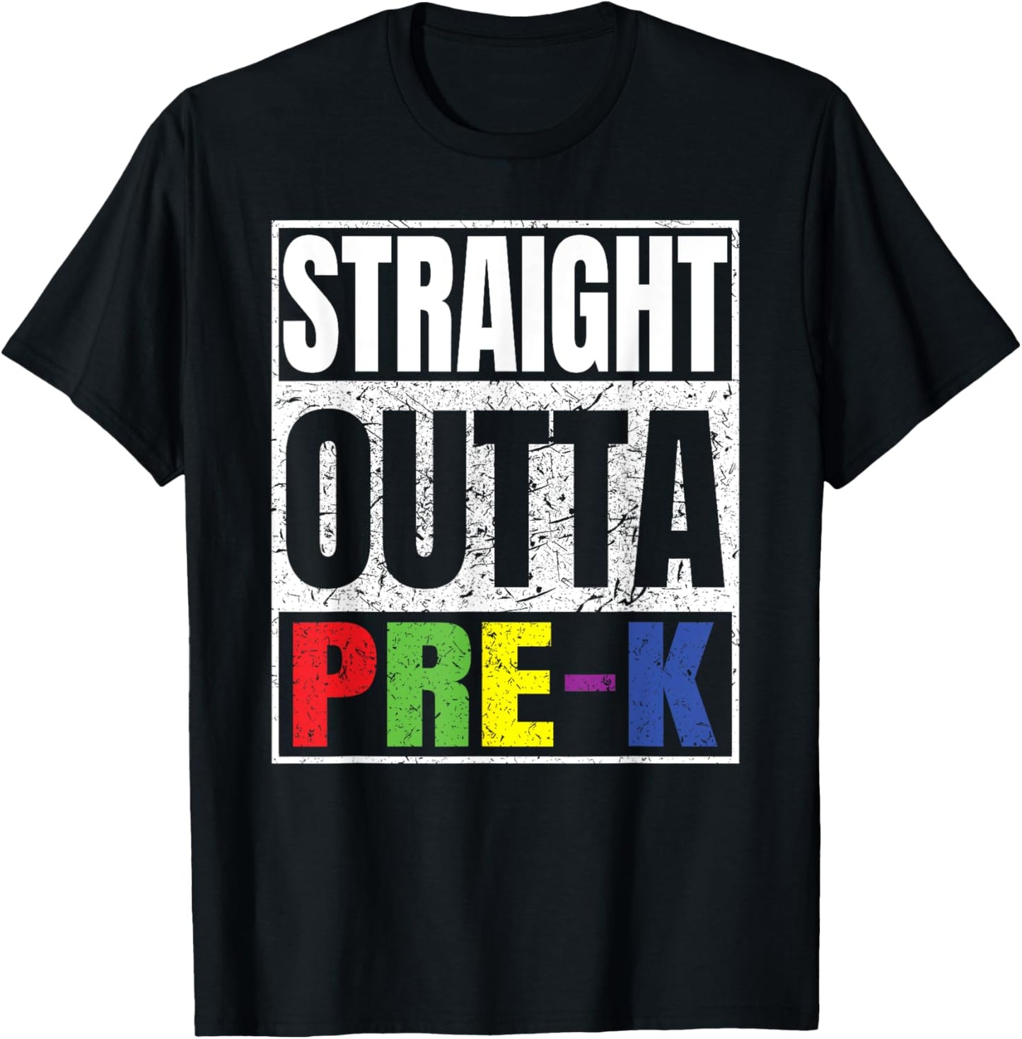 Straight Outta Pre-K Graduation Class Of 2025 School Gifts T-Shirt