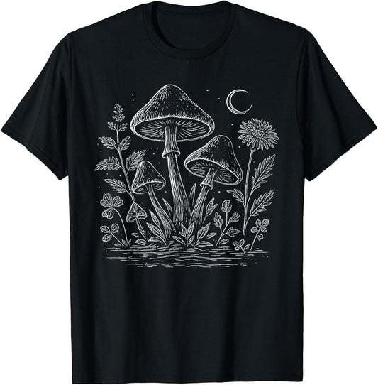 Cottagecore Mushrooms Nature Fungi Goblincore Aesthetic T-Shirt