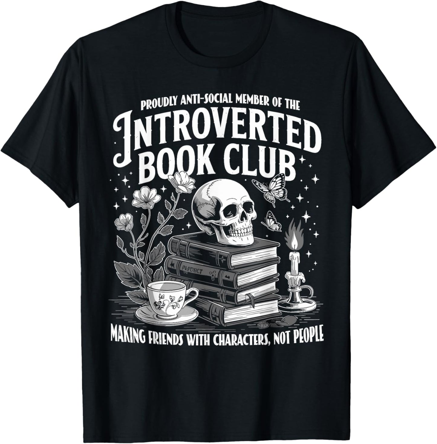 Vintage Anti Social Member Of Introverted Book Club women T-Shirt