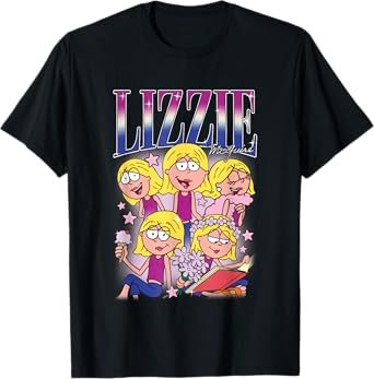 Disney Lizzy McGuire Lizzie 90s Style Collage Big Chest Logo T-Shirt