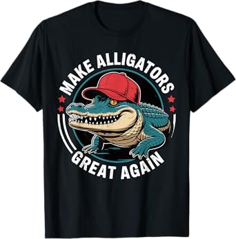 Make Alligators Great Again Funny Alligator Vintage Humor T-Shirt