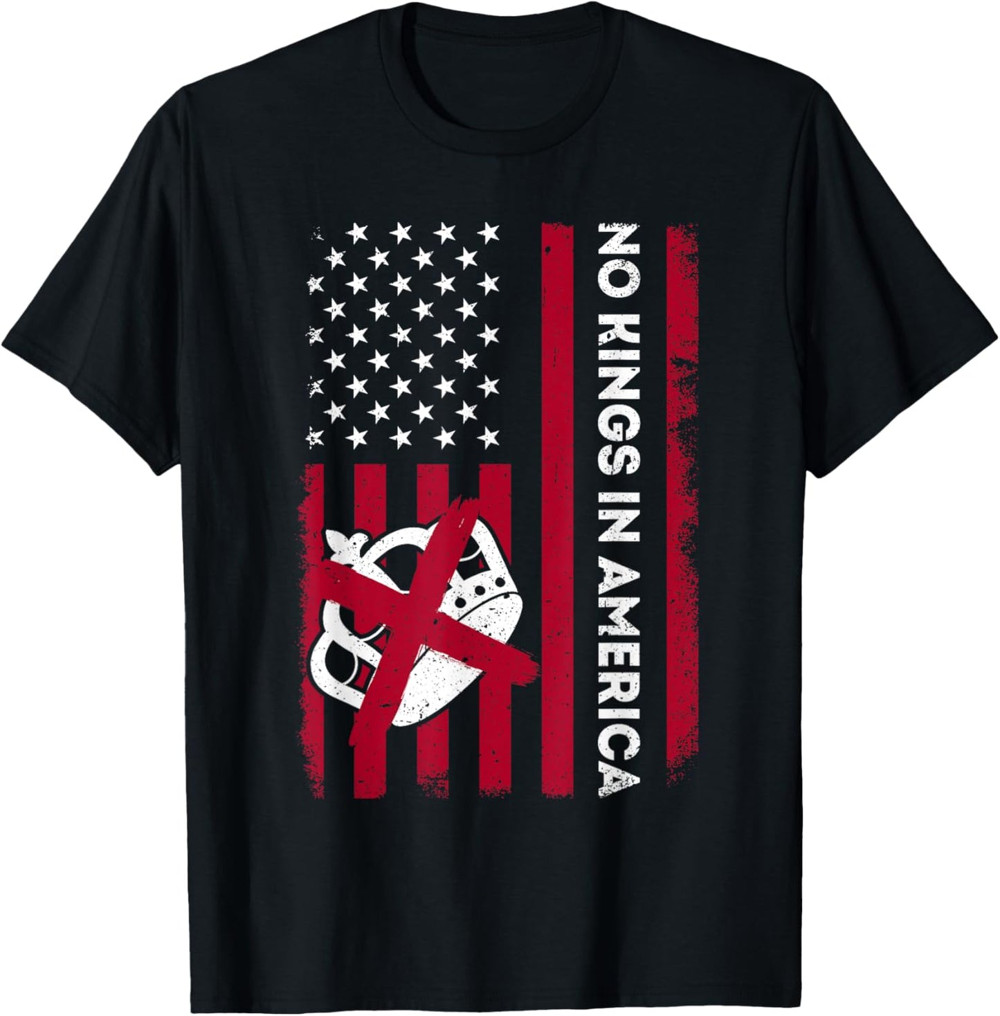 No Kings In America Us Flag Vintage T-shirt
