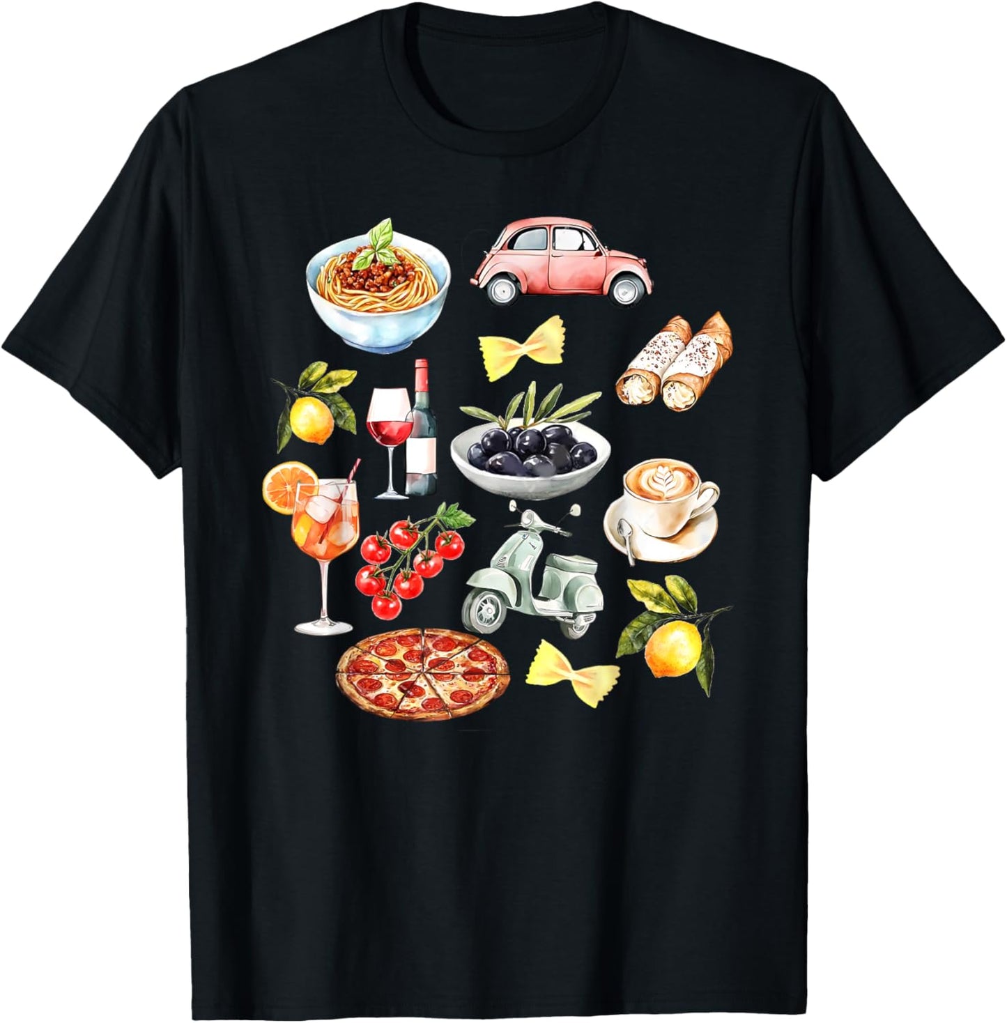 Italy Aesthetic Watercolor Vibes Graphic T-Shirt