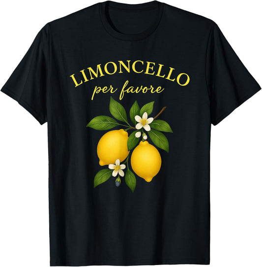 Limoncello Per Favore Italian Shirts for Women Funny Lemon T-Shirt
