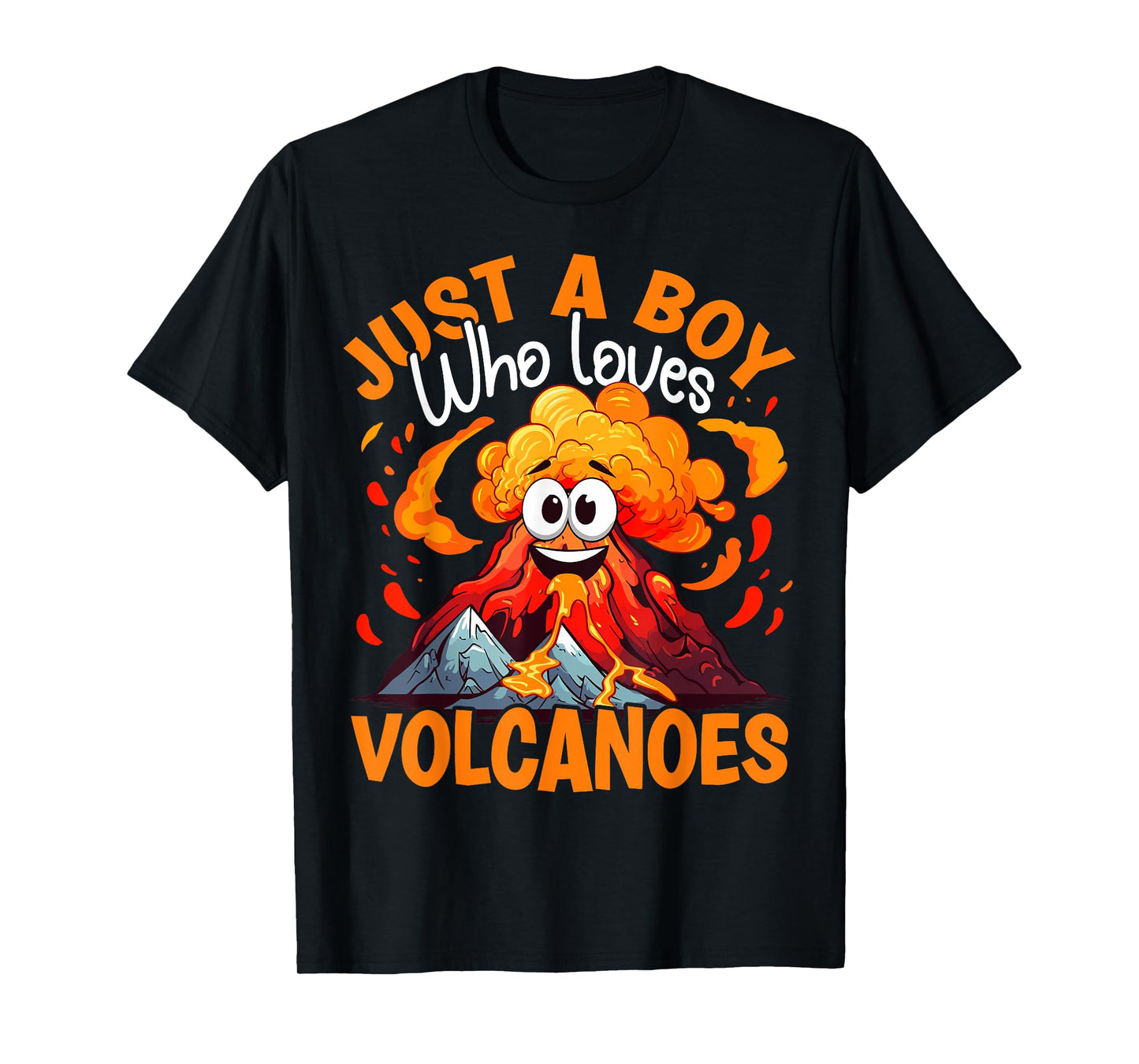 Kids Just A Boy Who Loves Volanoes Volcano Eruption T-Shirt