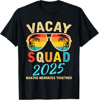 Vacay Squad 2025 Summer Vacation Family Friends Trip Palm T-Shirt