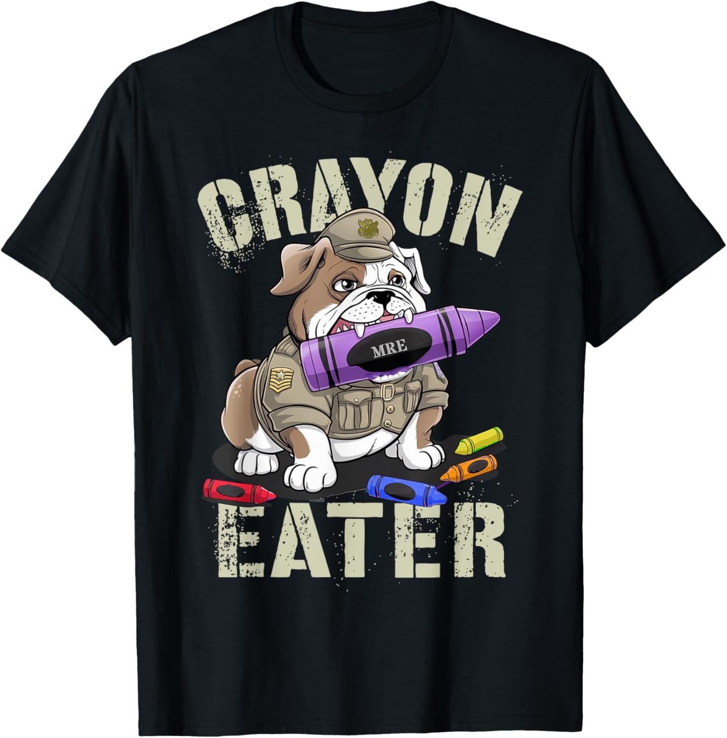 Funny CRAYON EATER Military Corps Proud Grunt Soldier Family T-Shirt