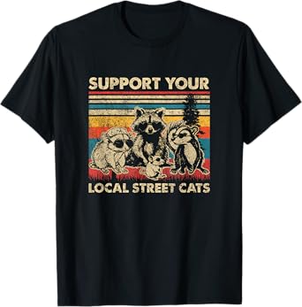Support Local Street Cats Team Trash Opossum Raccoon Rat T-Shirt