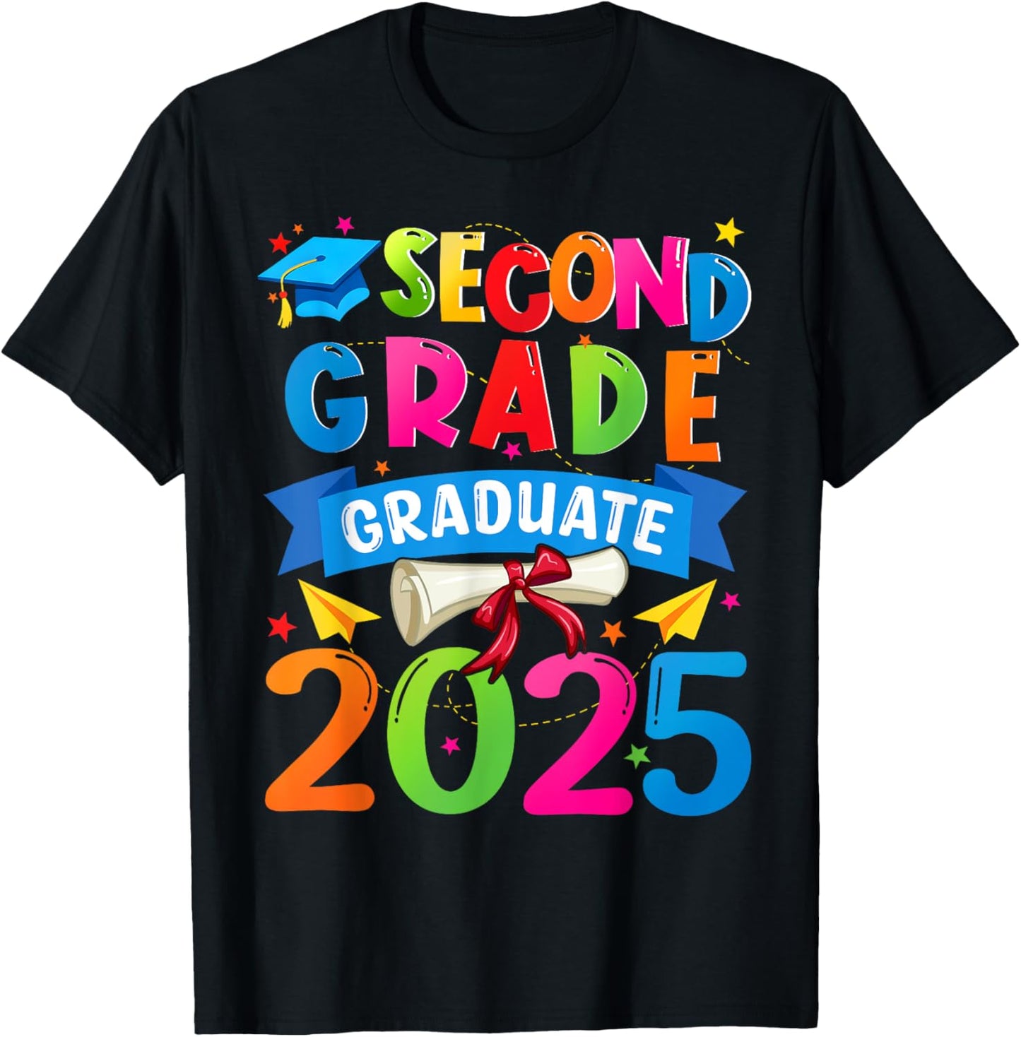 Second Grade 2025 Graduate 2nd Grade Last Day School Kid T-shirt by TeeBrew