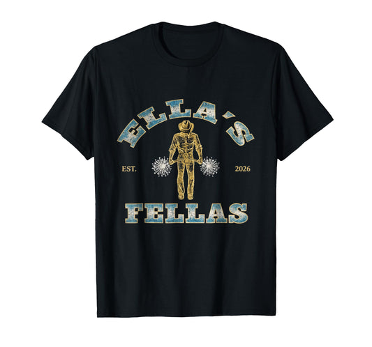 Ellas Fellas Vintage Retro Tee - Matching Squad 70s Style T-Shirt - T-Shirt | Black