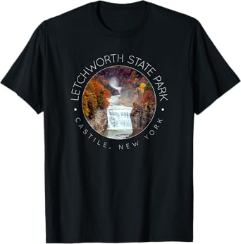 Letchworth State Park, New York State Parks, Waterfall T-Shirt