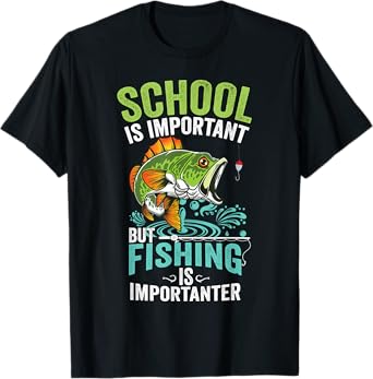 Funny Fishing For Boys Kids Fish Saying Bass Fisherman T-Shirt