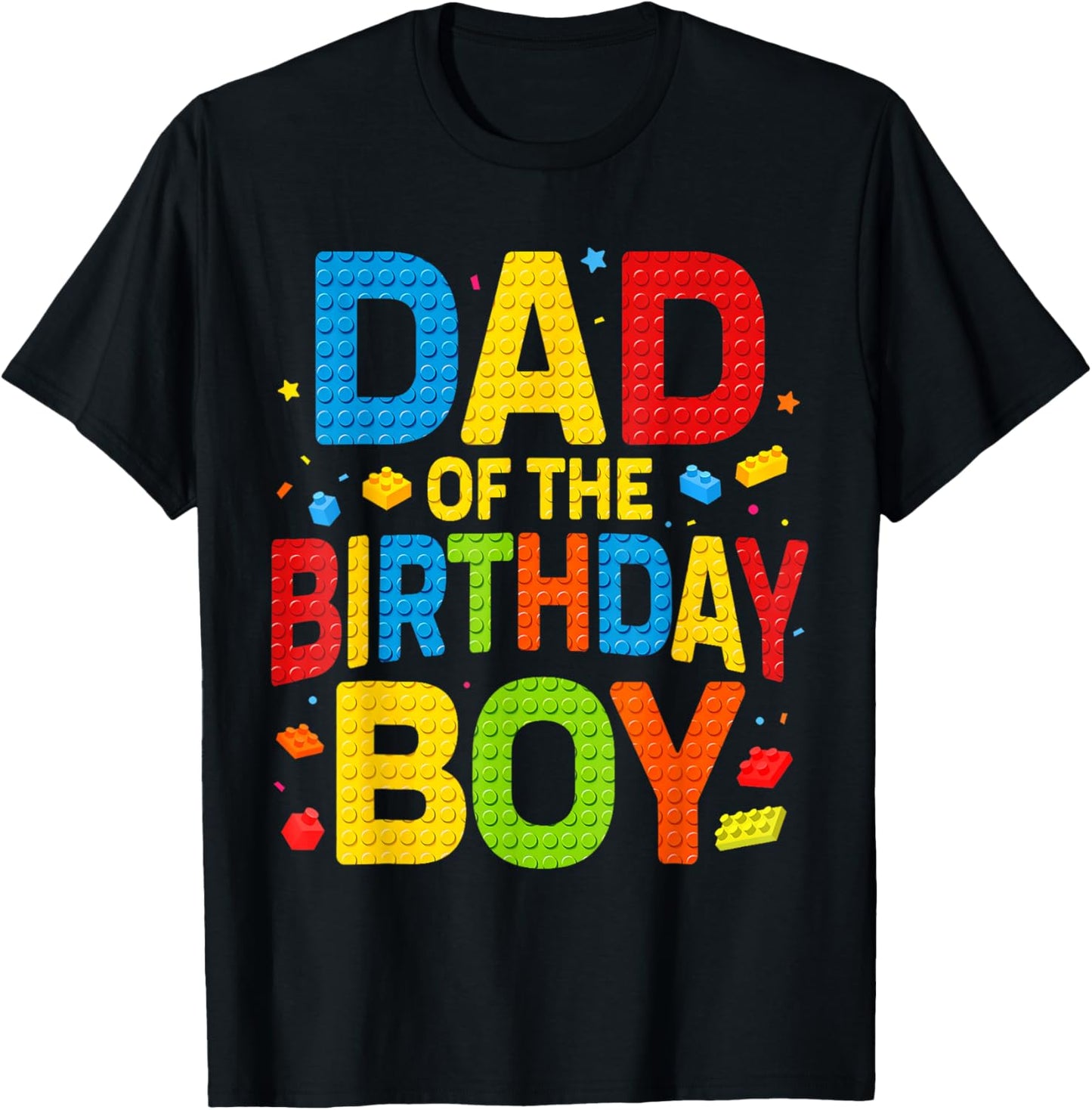 Birthday Party Dad Of The Birthday Boy Shirt Building Block T-Shirt