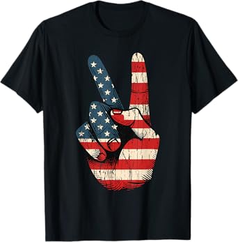 Retro Peace Sign Vintage 60's 70's Hippie T-Shirt