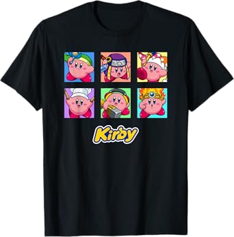 Kirby Selected Abilities Collage Pop Art Full Color T-Shirt