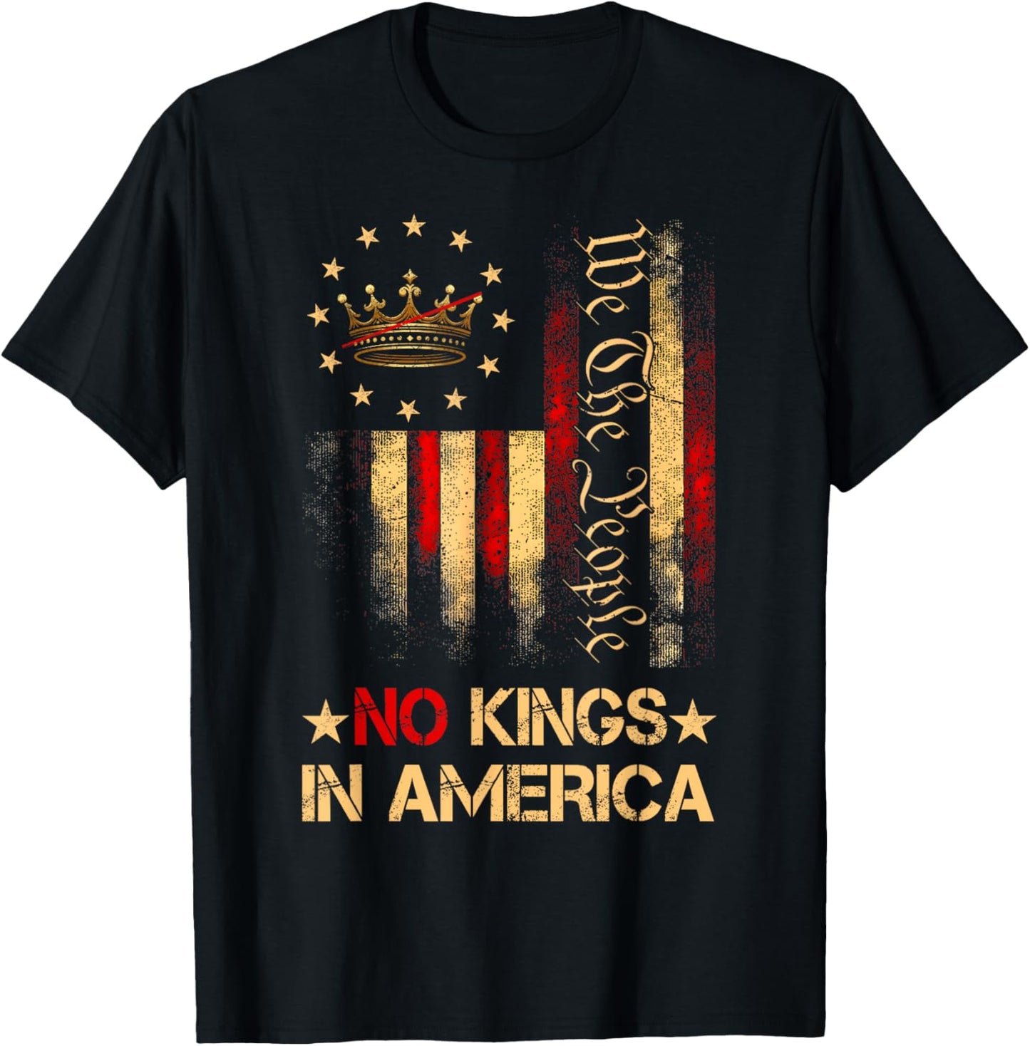Patriotic Pro-democracy Protest June 14 No Kings In America T-shirt
