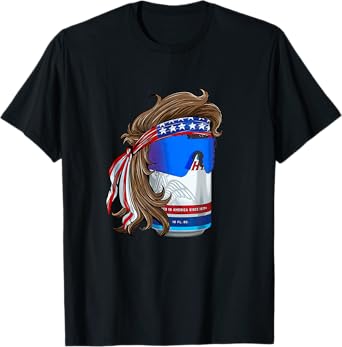 Funny Patriotic Mullet Beer Graphic Tee 4th of July Summer T-Shirt