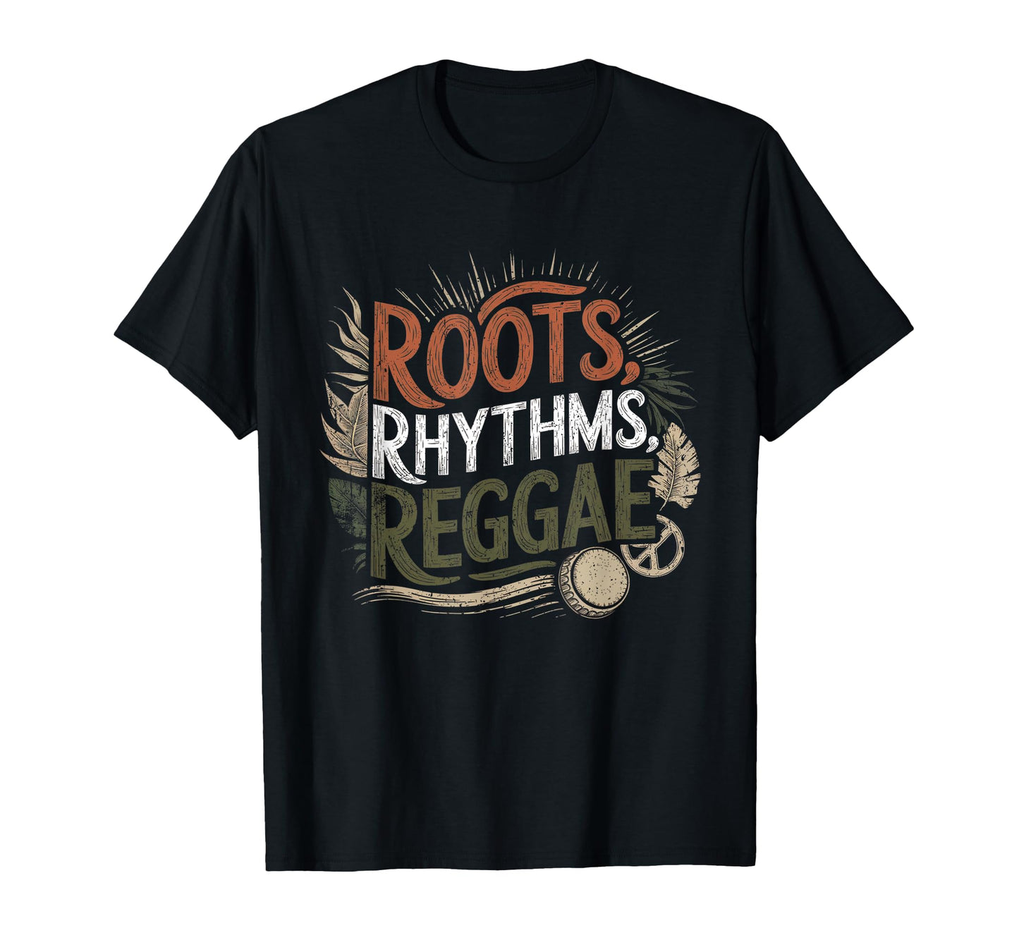 Vintage Reggae Music Roots Rhythms Reggae Groovy T-Shirt