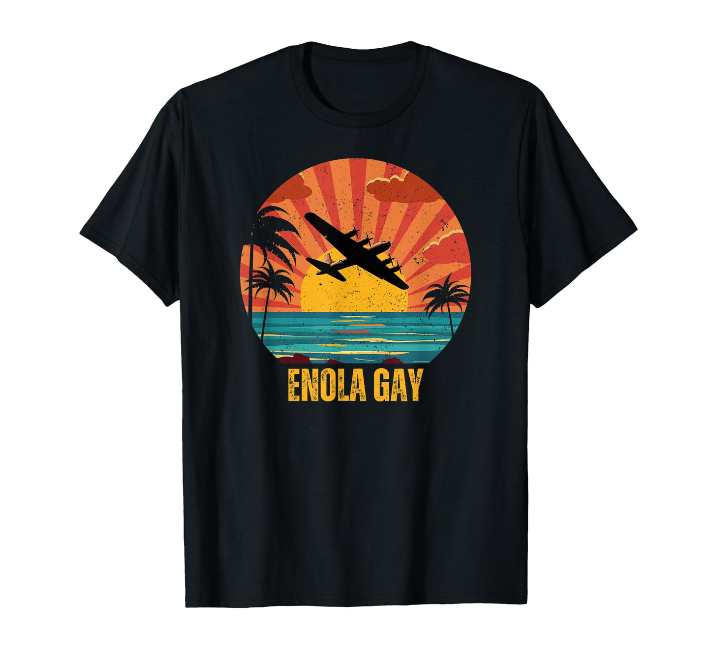 Enola Gay Vintage Airplane Enthusiast Graphic Design T-Shirt