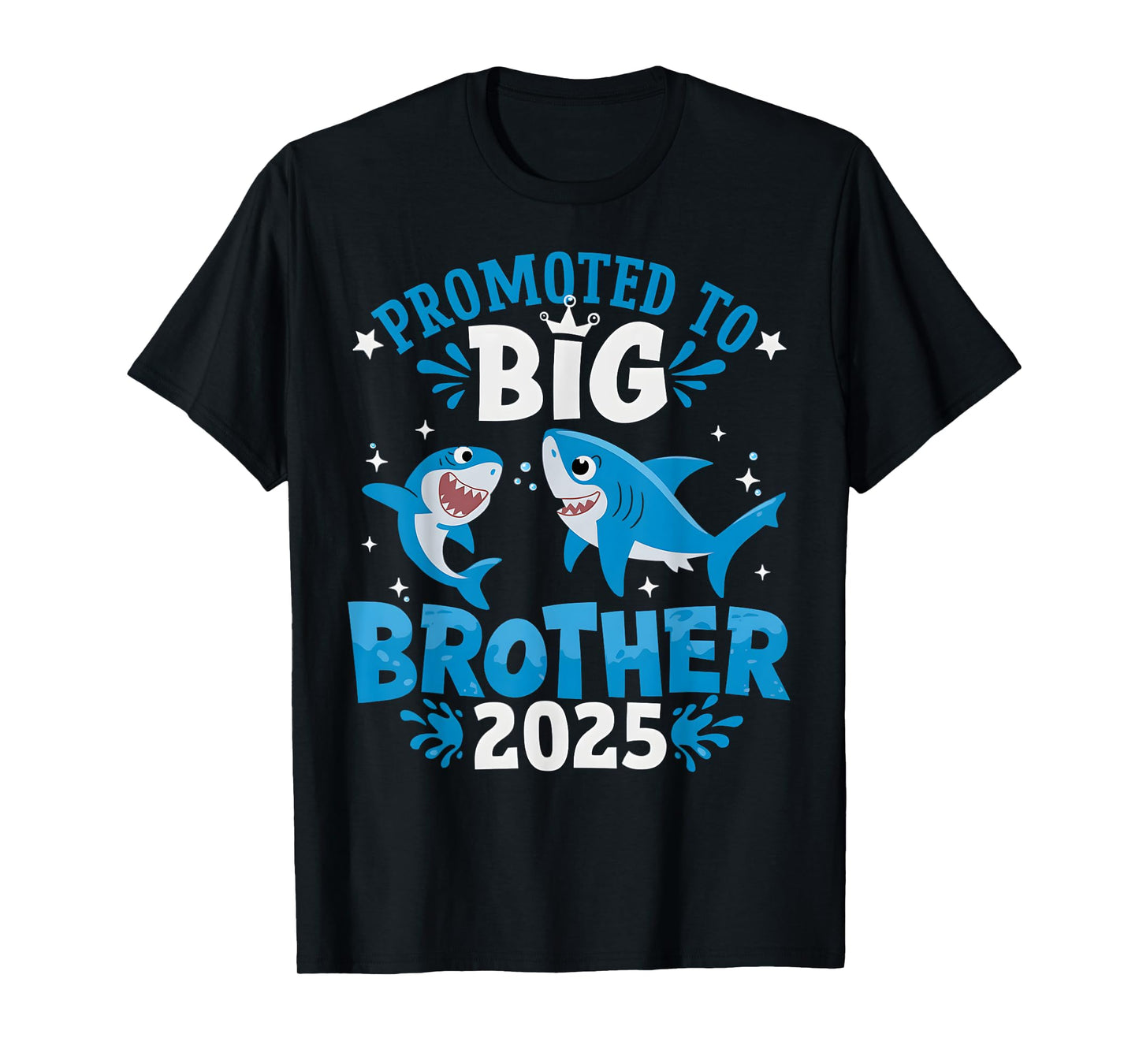 Promoted To Big Brother 2025 Shark Ocean Sibling Boys Kids T-Shirt