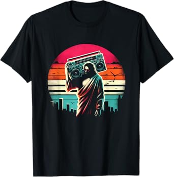 Jesus Boombox - Funny Christian Religious Ghettoblaster T-Shirt