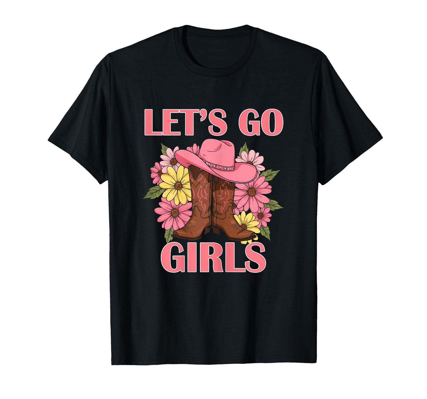Let's Go Girls Tees Retro Rodeo Western Love Country Cowgirl T-Shirt