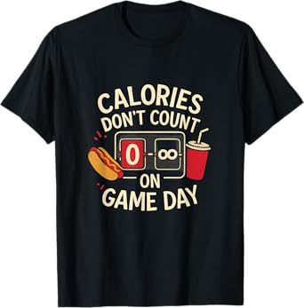 Game Day Calories Don't Count Baseball Fan Gear T-Shirt