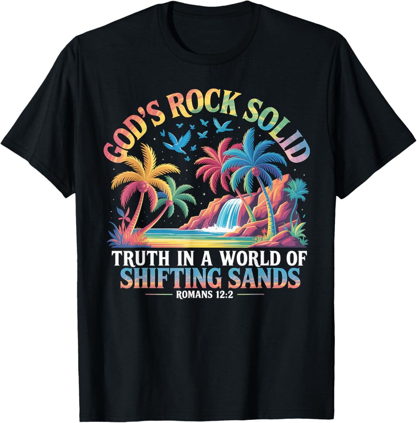God's Rock Solid Breaker Rock Beach VBS 2025 Christian T-Shirt